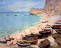 Boote auf dem Strand bei Etretat Claude Monet